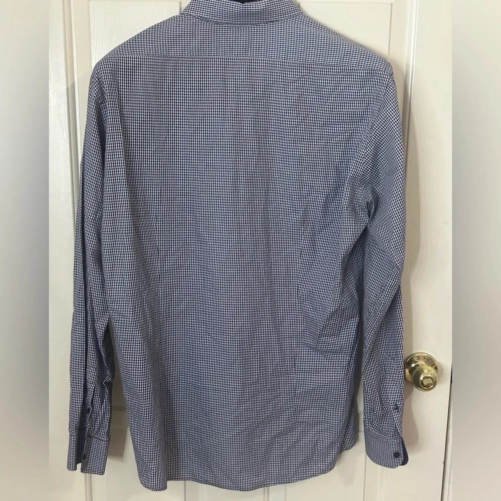 Sand Copenhagen Men’s Size 46 Houndstooth Check Shirt - Picture 2 of 6